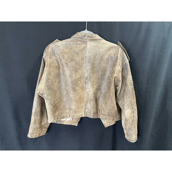 Vtg The Flight Club Aviator Jacket Leather Womens Medium Pioneer 1910-87 Patch - Picture 7 of 7